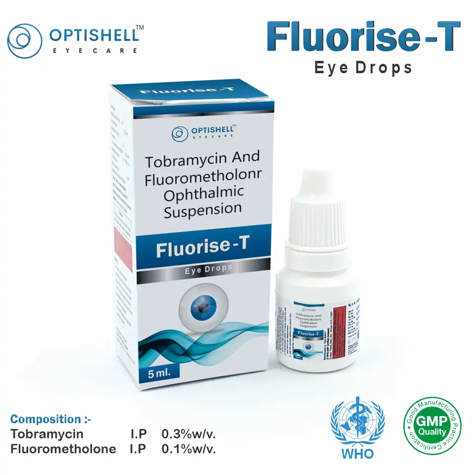 Tobramycin 0.3% + Fluorometholone 0.1% Eye Drops PCD